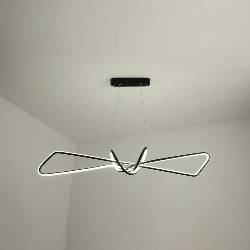 Moderner Stil Linearer Form Island Lichter Metal Island Beleuchtung für Esszimmer