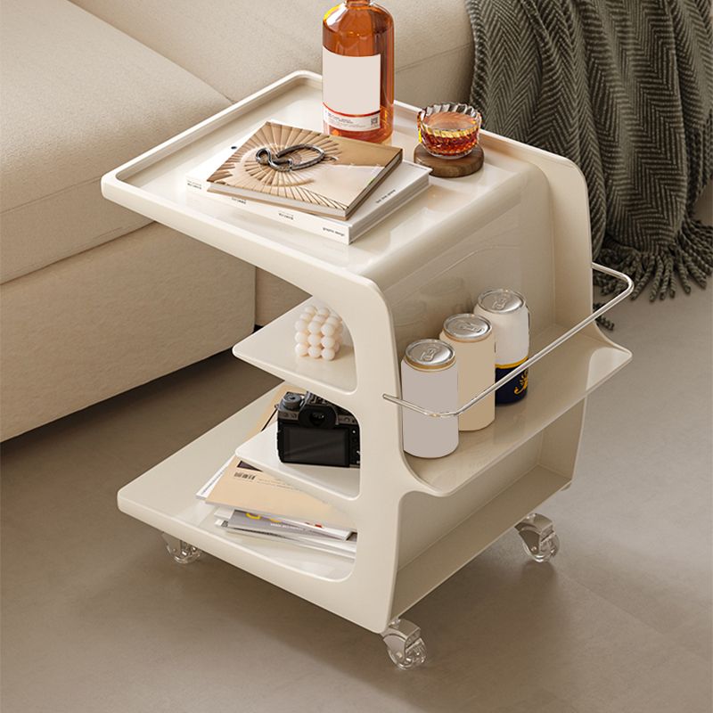16.1" Wide Contemporary Metal Accent Side Table for Living Room