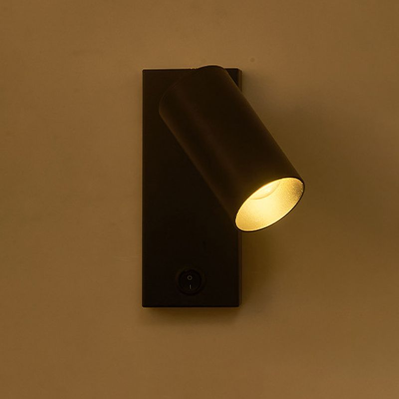Modern Pivoting Wall Sconce Cylinder Reading Wall Light for Bedroom