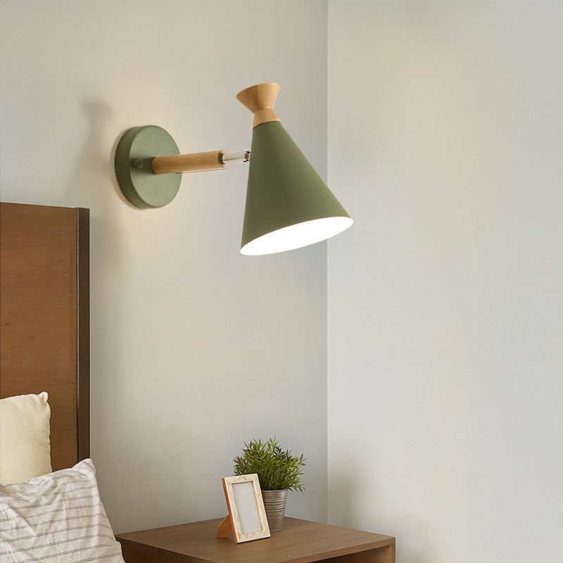 Cone Shaped Wall Mounted Light Nordic Metal Wall Mounted Light Fixture for Bedroom