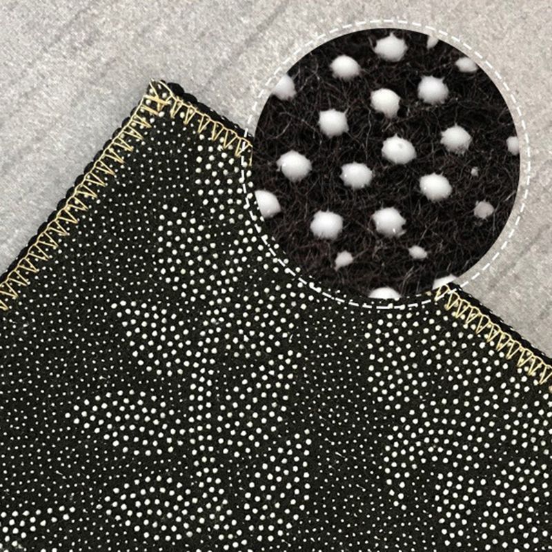 Dark Gray Modern Rug Polyester Geometric Print Rug Washable Rug for Living Room