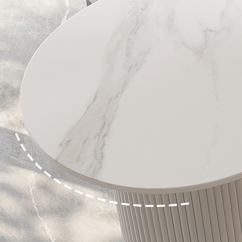 Modern Sintered Stone Bistro Bar Table Double Pedestal Bar Table