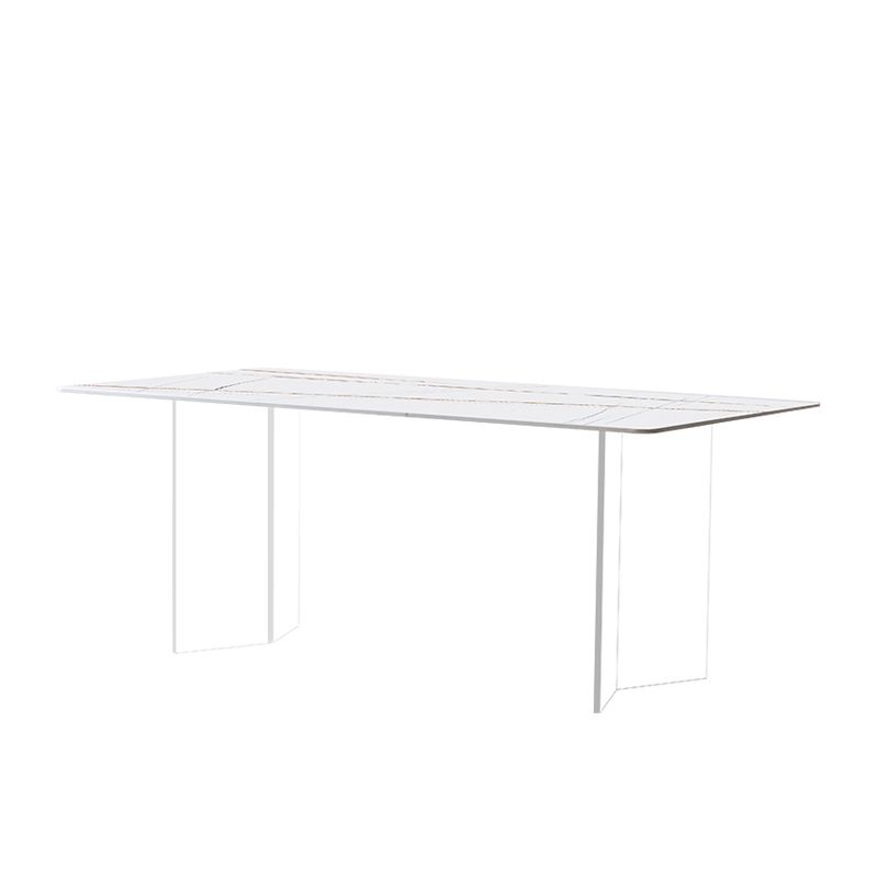 Modern 1/2/5 Pieces Dining Set  Acrylic Base Double Pedestal Dinette Set