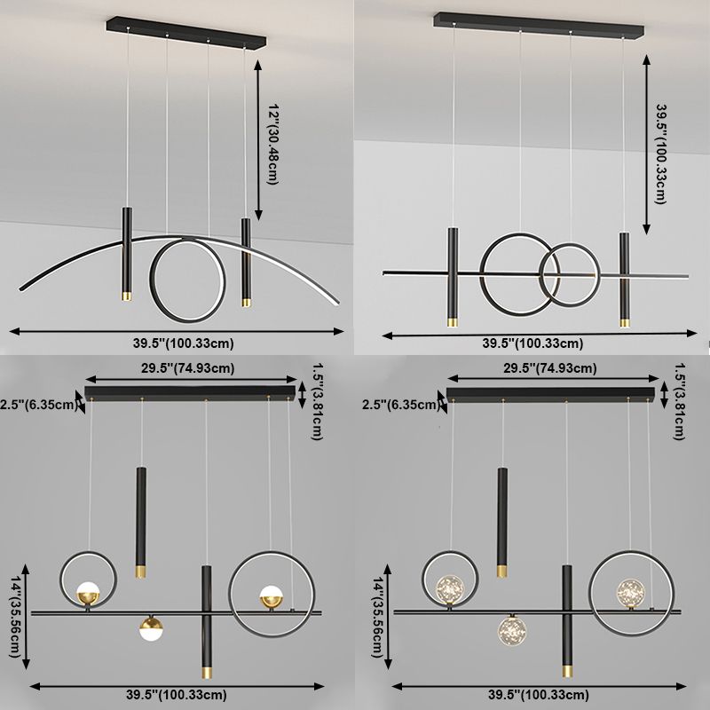 Modern Kitchen Pendant Lights Linear Chandelier Island Lighting Fixtures