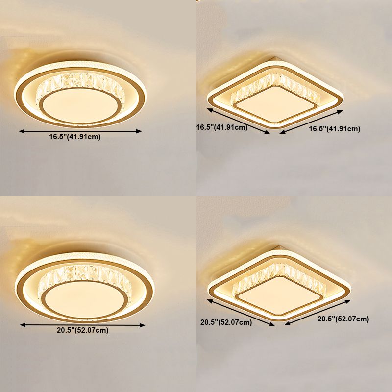 1 Light Geometric Flush Mount Lamp Modern Style Metal Flush Mount Fixture