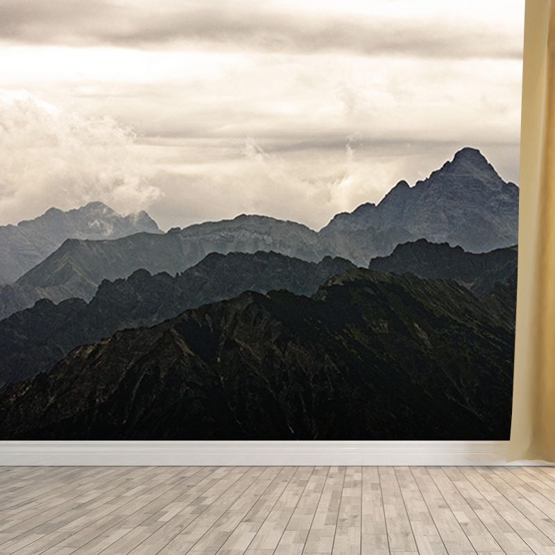 Forest Mountain Contemporary Style Mural Horizontal Photography Bedroom Wall Mural