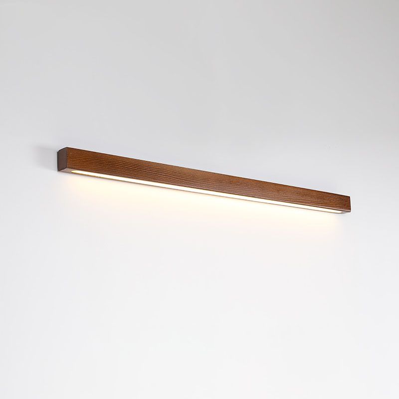 Linear Wooden Flush Mount Wall Lamp Nordic LED Wall Light Fixture for Living Room