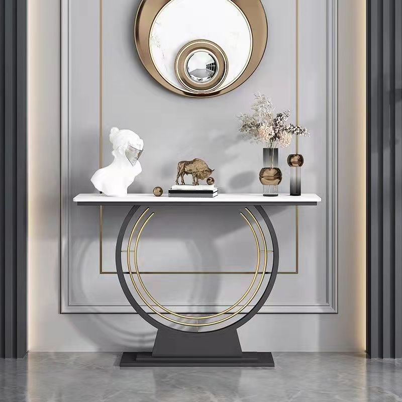 11.8" W Slate Console Scratch Resistant Contemporary Sofa Console Table