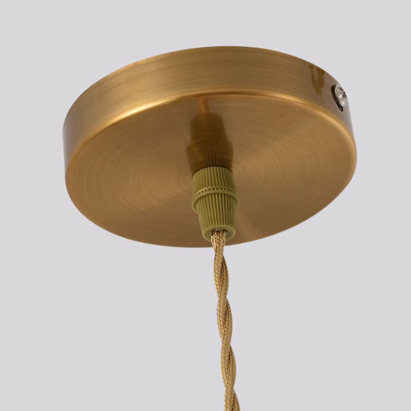 Ronde slaapkamer suspensie licht veer 1 lamp eenvoud hanglamp met kristal en kroondecor in goud