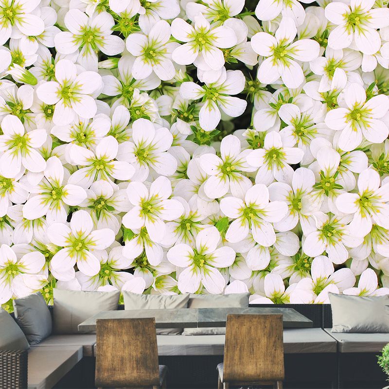 Beautiful Sea of Flowers Wall Mural Decal Colorful Mural Wallpaper for Girl Bedroom