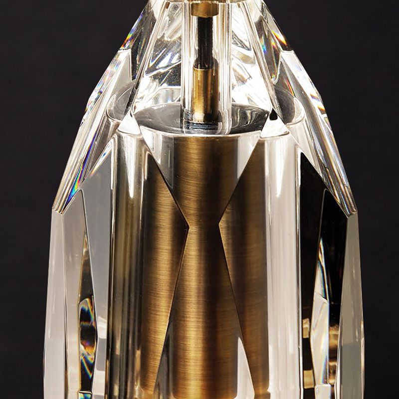 Crystal Gold LED Wall Lamp in Modern Luxury Style Copper Hanging Wall Sconce for Interior Spaces