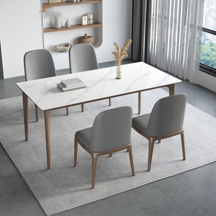 Medieval Modern 4 Legs Dining Table Stone Table for Dining Room