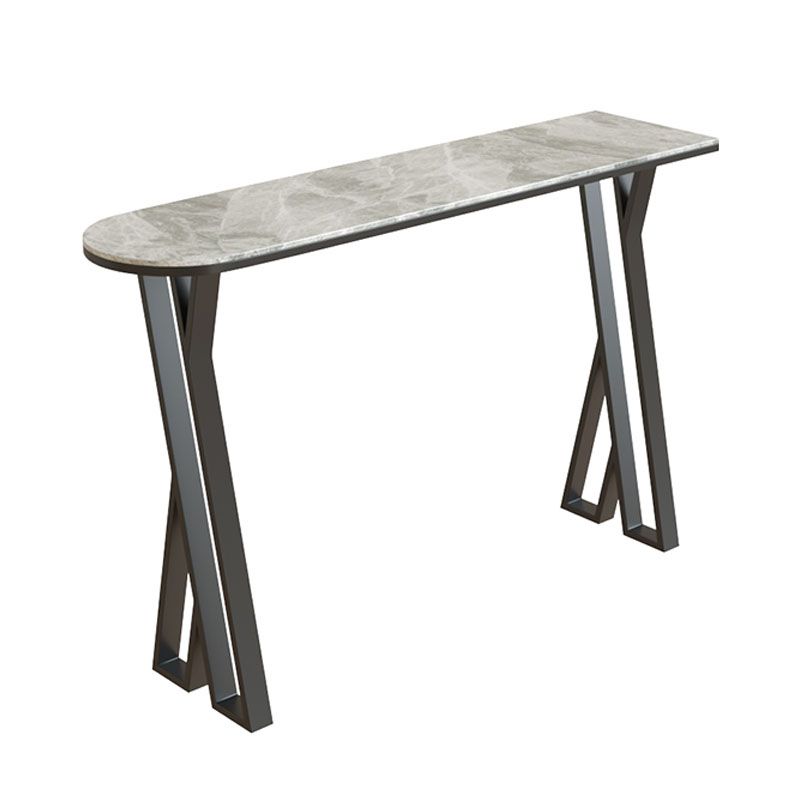 Industrial Style Bar Table Artificial Stone Top 42-inch Height Pub Table for Dining Room