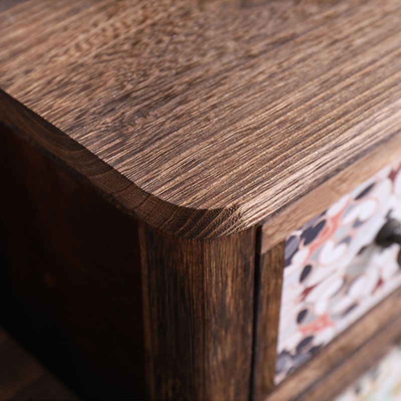 13.5" W Traditional Wooden Lingerie Chest Vertical Storage Chest with Drawers