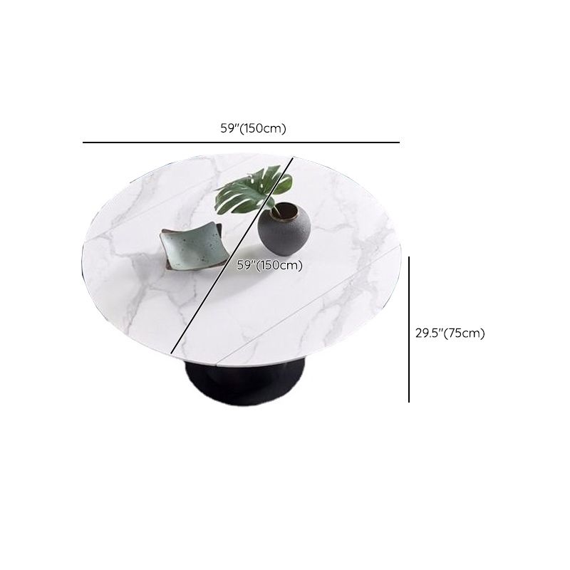 Sintered Stone Top Dining Table Round Dining Table for Dining Room