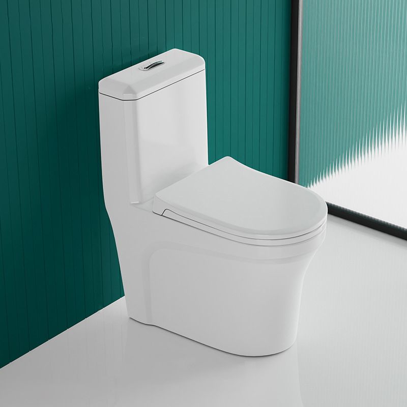 Traditional One Piece Toilet Floor Mounted White Toilet Bowl for Washroom