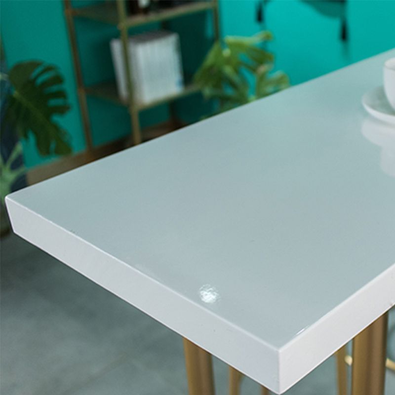 Glam Style Rectangle Bar Table Solid Wood Bar Dining Table for Home