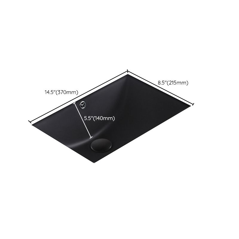 Black Undermount Vanity Sink Modern Porcelain Undermount Vanity Sink