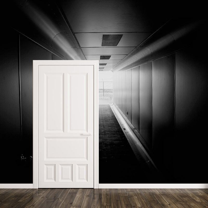 Space Extension Mural Wallpaper Mildew Resistant Wall Covering for Home