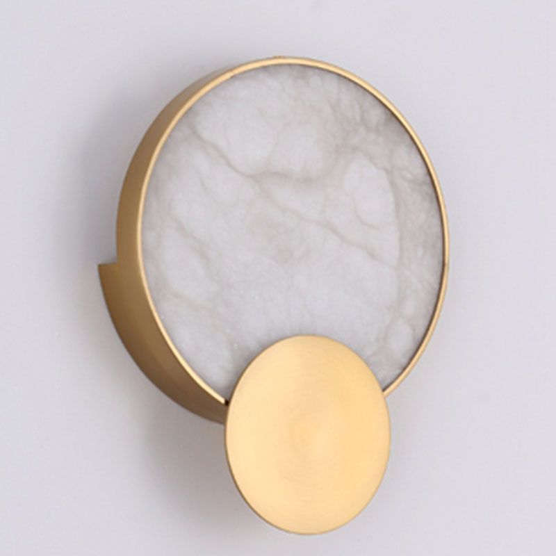 Copper Contemporary Wall Sconce 1 Circle a parete Alluminazione montata per camera da letto per camera da letto