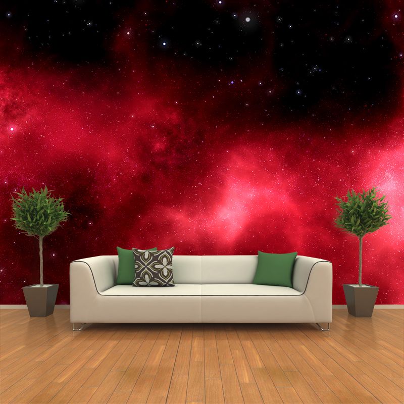 Dark Outer Space Wall Murals Stain Resistant Wall Art for Aisle Corridor
