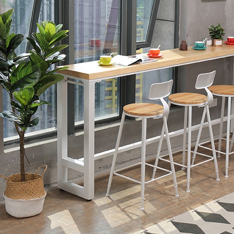 Modern Light Wood Finish 1/4/5 Pcs Bar Set with Footrest for Dining Room