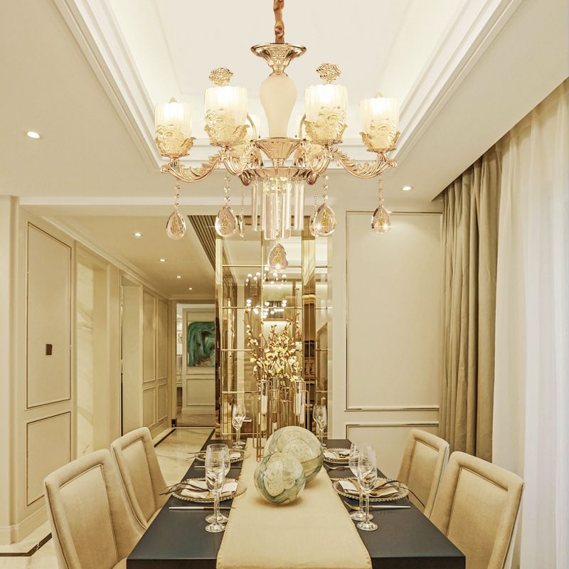 27,5 "/31,5" de largeur de lustre en verre transparent de largeur Sputnik simple SIMPLE SIMPLE PENDANT GOLD PENDANT