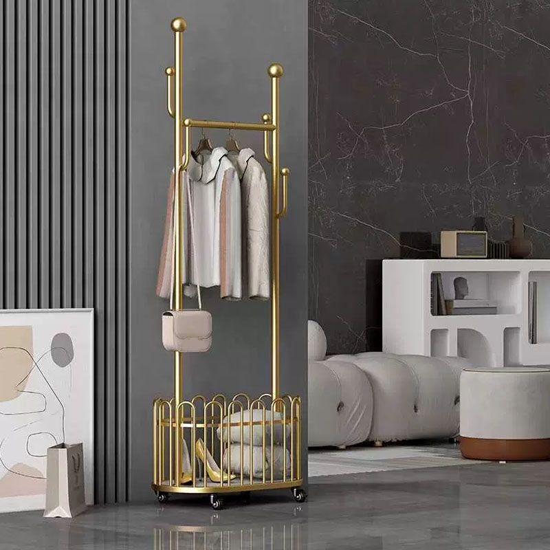 Metal Entry Hall Tree Light Luxury Coat Hanger for Hallway , 67.71" H