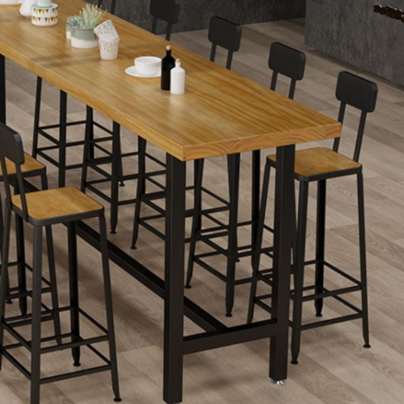 1/2/6/7/9/11 Pieces Table and Stool Set Rectangle Glam Solid Wood Counter Height Set