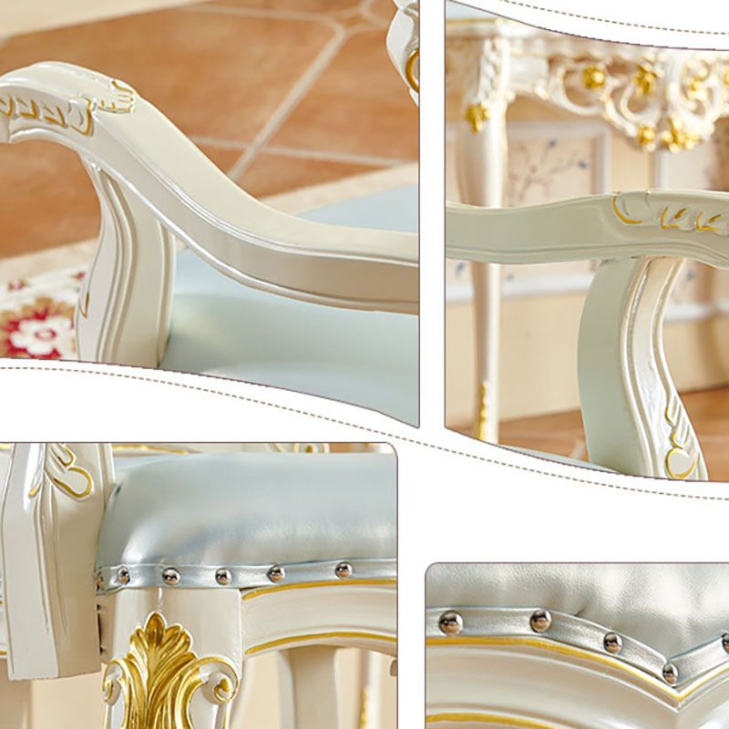 Victorian Style Dining Side Chair Dining Armless Side Chair for Home Use