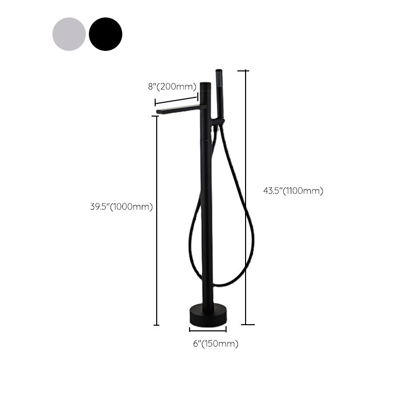 Traditional Style Freestanding Tub Filler Pure Color Floor Mount Freestanding Tub Filler