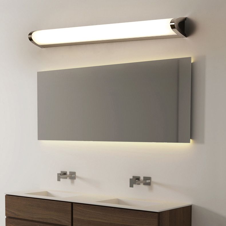 Lampada a parete a LED lineare argento in moderna luce murale in alluminio in stile minimalista con tonalità acrilica