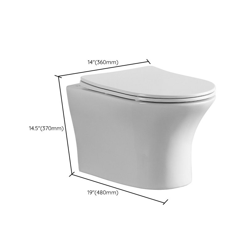 Contemporary All-In-One Flush Toilet Wall Mount Porcelain Urine Toilet