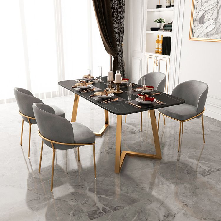 Rectangular Dining Table Set 1/2/5/7 Pieces Metal Dinette Set for Kitchen