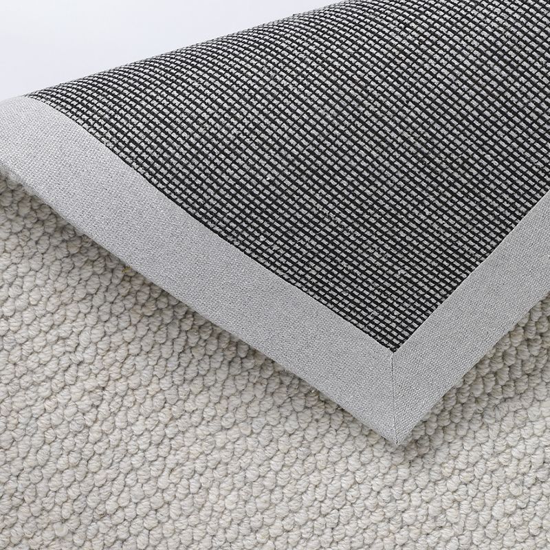 Grey Solid Color Area Rug Modern Polyester Area Carpet Easy Care Rug for Living Room