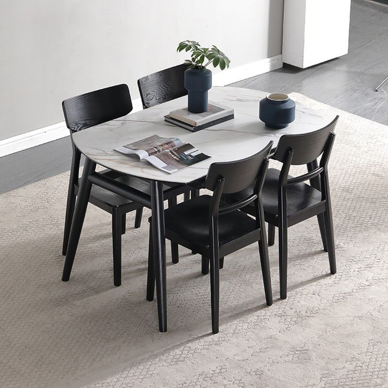 Industrial Style Dining Chair Solid Wood Open Back Armless chair