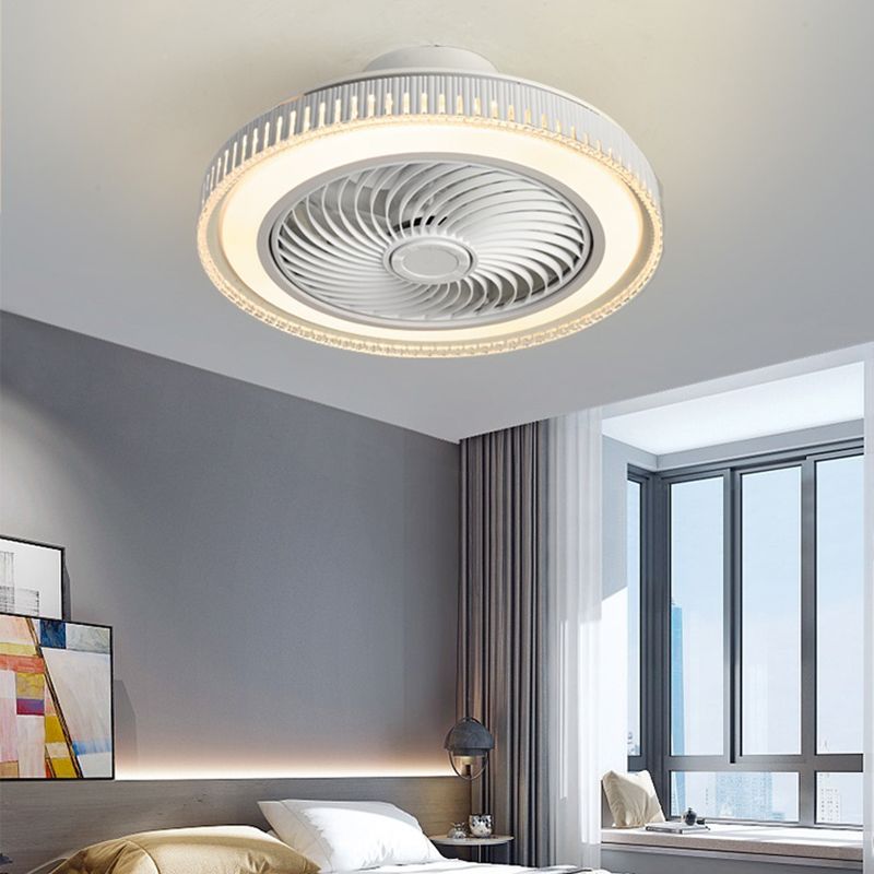 Minimalismus trommelförmige Flush Mount Deckenventilator Metal