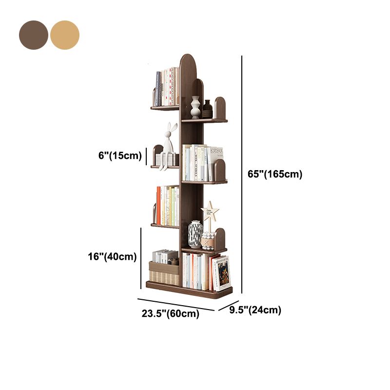 Modern Style Open Bookshelf Solid Wood Shelf Bookcase for Home