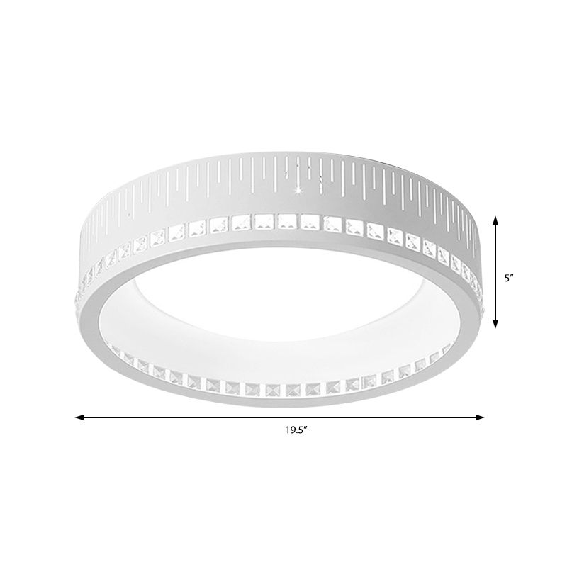 Luces de techo redondas modernas y únicas de color Blanco para dormitorio en blanco para dormitorio