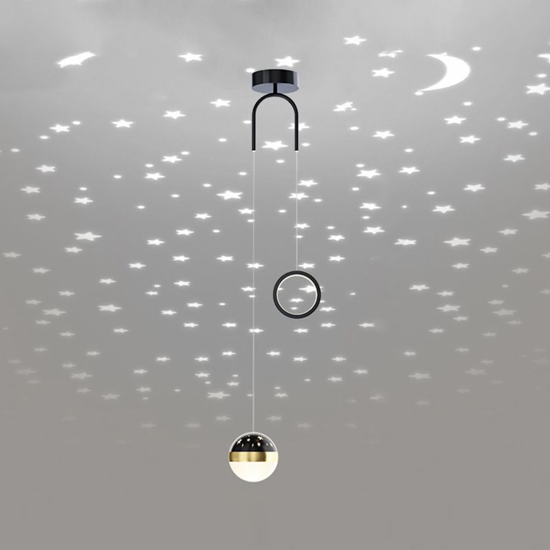 Modern Style Geometry Shape Hanging Lights Metal 2 Light Hanging Light Fixtures