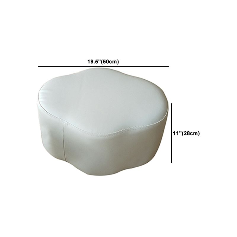 Modern Water Resistant Standard Specialty Shape Pink Leather Ottoman