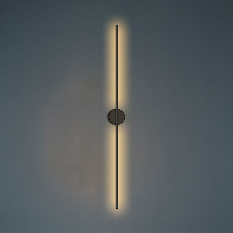 Metal Linear Shape Wall Light Modern 2 Lights Wall Mount Fixture