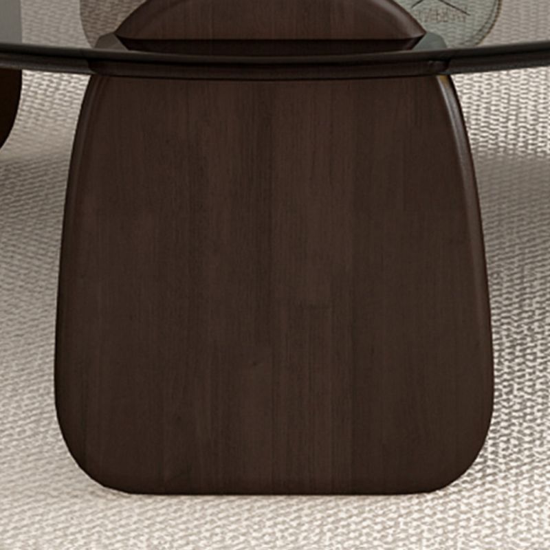 Glass Top Coffee Table Contemporary 3 Legs Coffee Cocktail Table