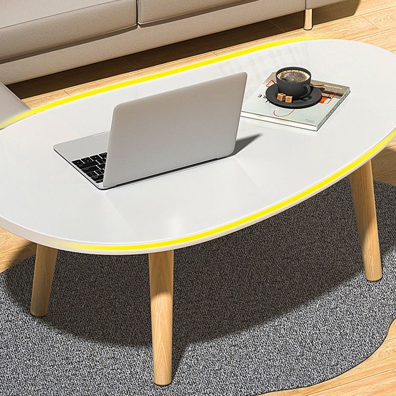 Modern Wood Side Table Bedroom No Distressing End Table with 4 Legs