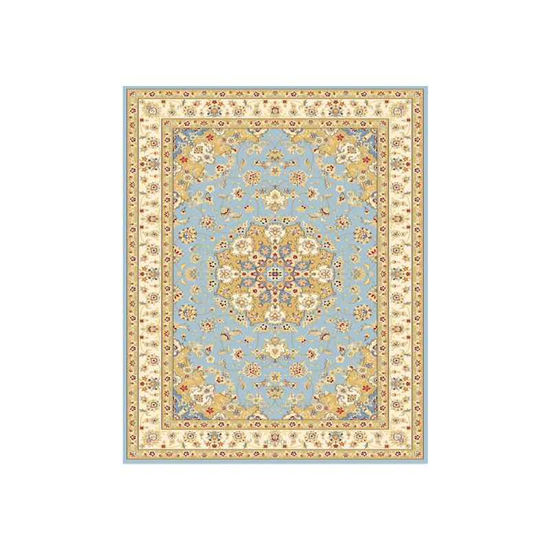 Brauner Wohnzimmer Teppich Europäischer Stil Polyester Teppich Anti-Rutsch Easy Care Teppich