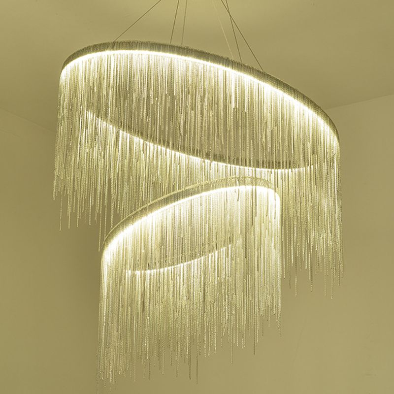 Lámpara de lecho de lecho de anillo de estilo posmoderno