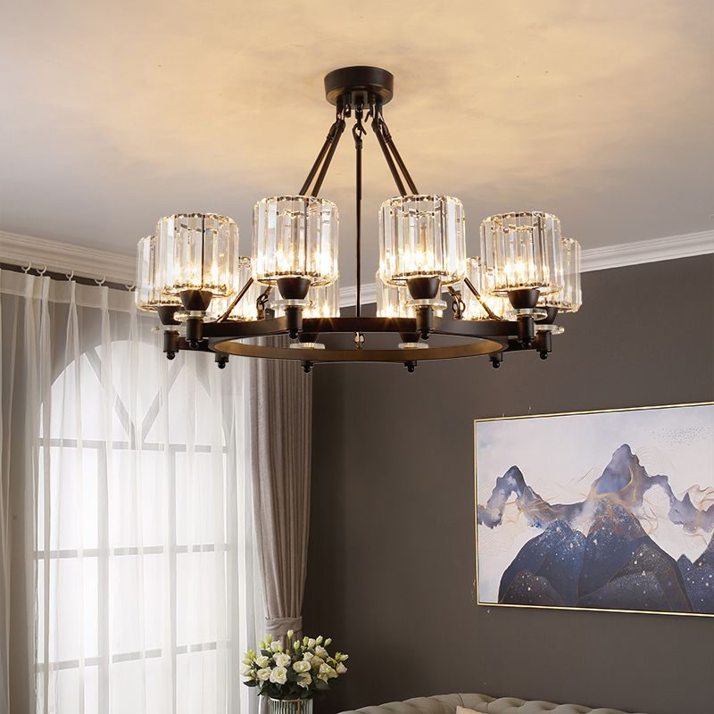 Lampada cilindrica a sospensione a sospensione Crystal Crystal Living Room lampadario