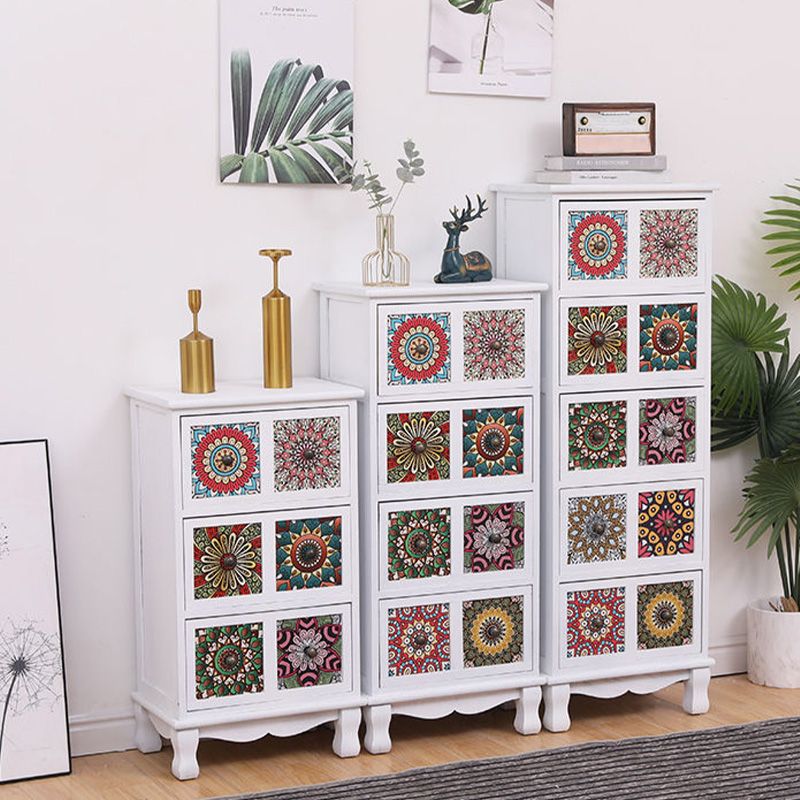 Brown Storage Chest Traditional Style Wooden Storage Chest Dresser with Drawers