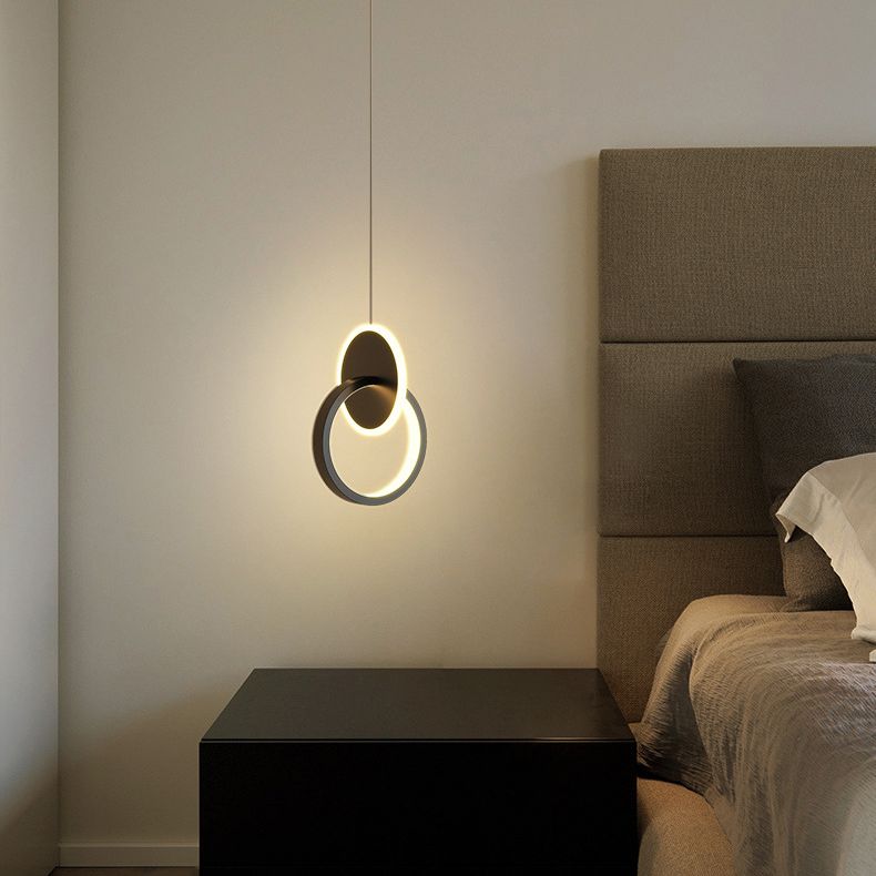 Minimalism LED Hanging Ceiling Light Metal 1-Light Ceiling Pendant Light