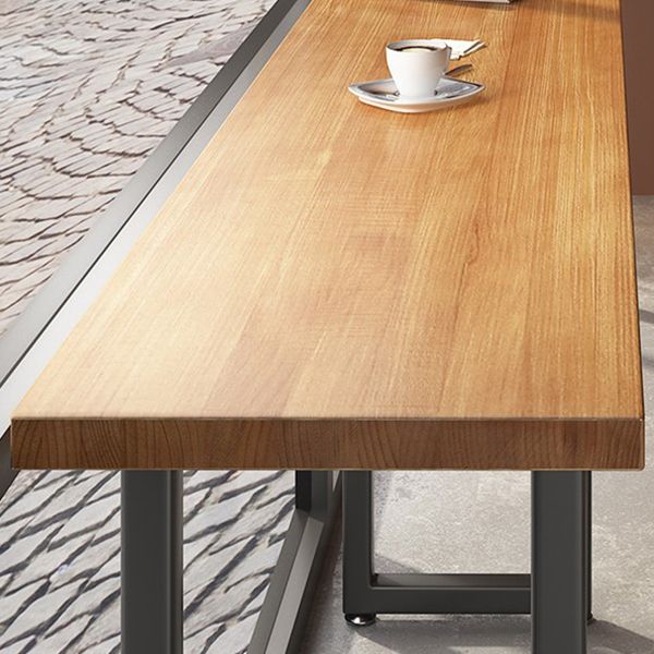 Modern 1/7 Pieces Bar Table Set Rectangle Pine Wood Counter Table with Stools